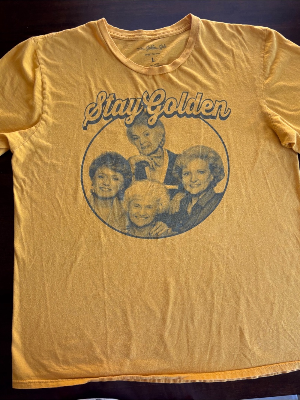 The Golden Girls Tee - Women’s Short Sleeve, Gold Color, Graphic T-Shirt. Large